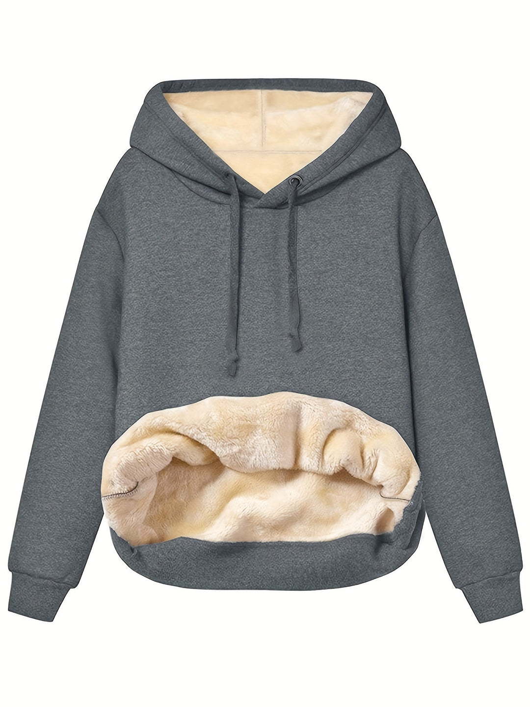 Fleece huvtröja | Varm | Vinter | Pullover Hoodie | Oversized Hoodie-Eva Jonsson