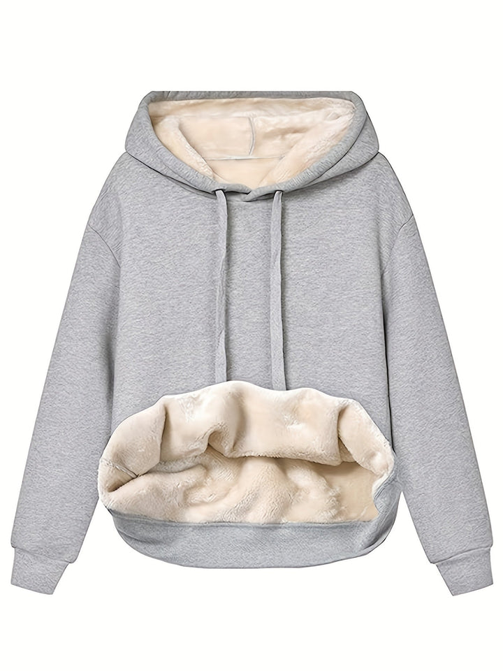 Fleece huvtröja | Varm | Vinter | Pullover Hoodie | Oversized Hoodie-Eva Jonsson