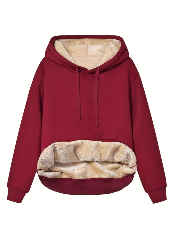 Fleece huvtröja | Varm | Vinter | Pullover Hoodie | Oversized Hoodie-Eva Jonsson