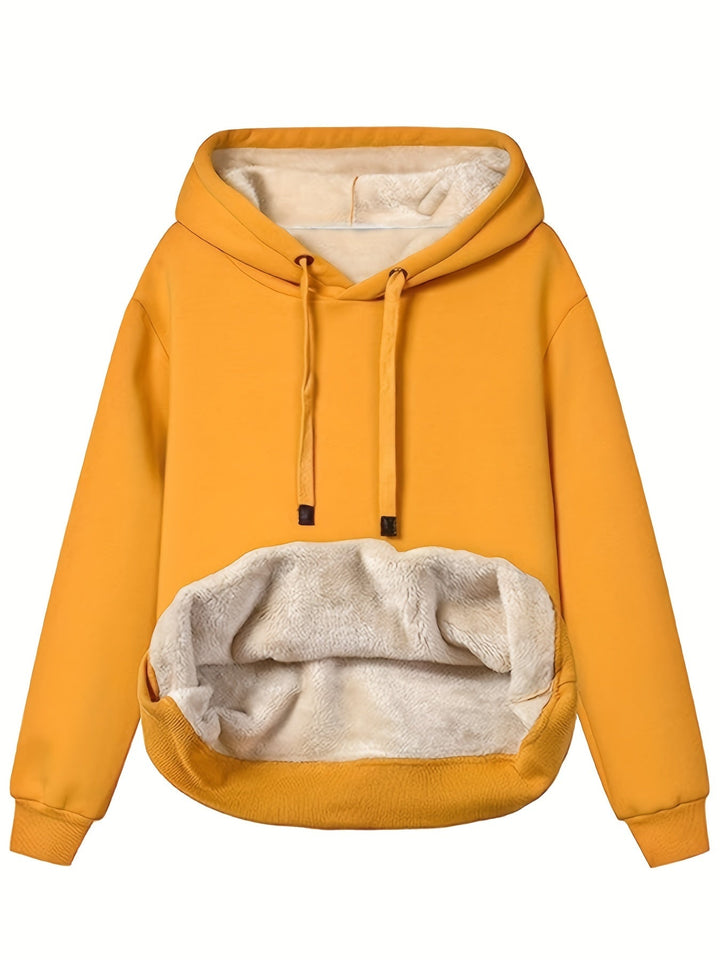 Fleece huvtröja | Varm | Vinter | Pullover Hoodie | Oversized Hoodie-Eva Jonsson