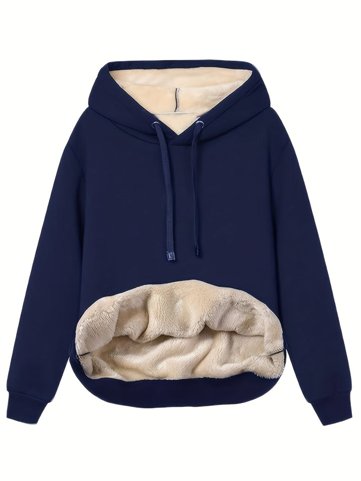 Fleece huvtröja | Varm | Vinter | Pullover Hoodie | Oversized Hoodie-Eva Jonsson