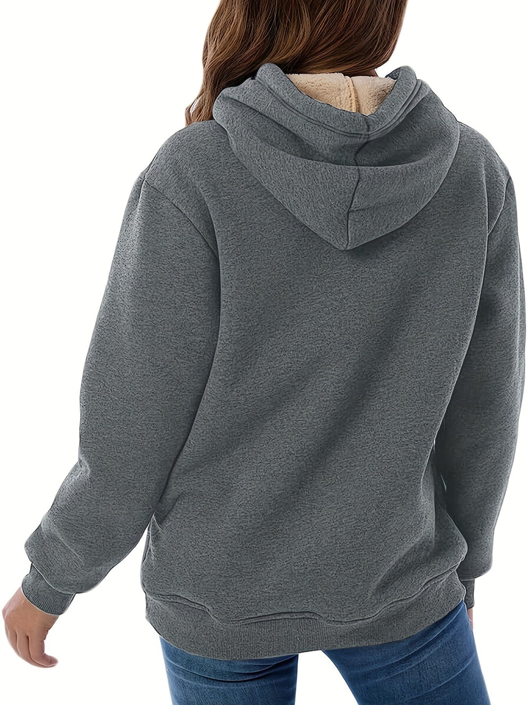 Fleece huvtröja | Varm | Vinter | Pullover Hoodie | Oversized Hoodie-Eva Jonsson