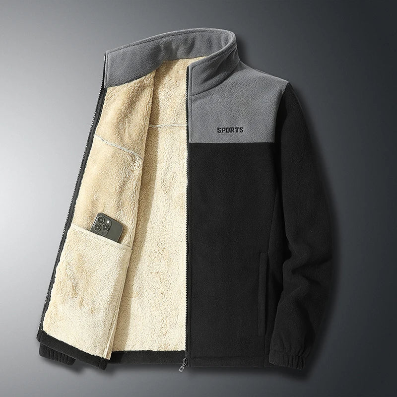 Fleece med hel dragkedja för herrar - Varm - Sport - Fleecejacka - Jackor för herrar-Eva Jonsson