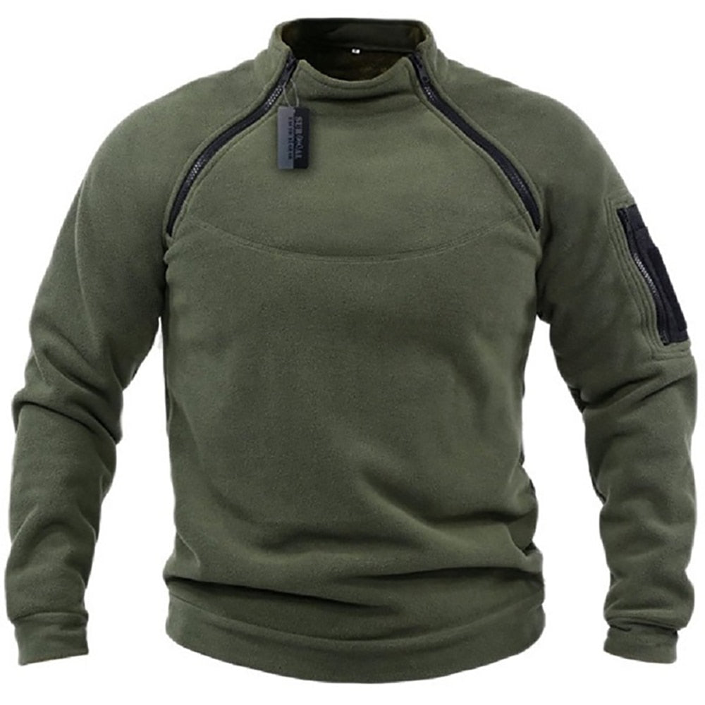 Fleecejacka - Varm - Fickor - Taktisk fleece - Fleece med dragkedja för män-Eva Jonsson