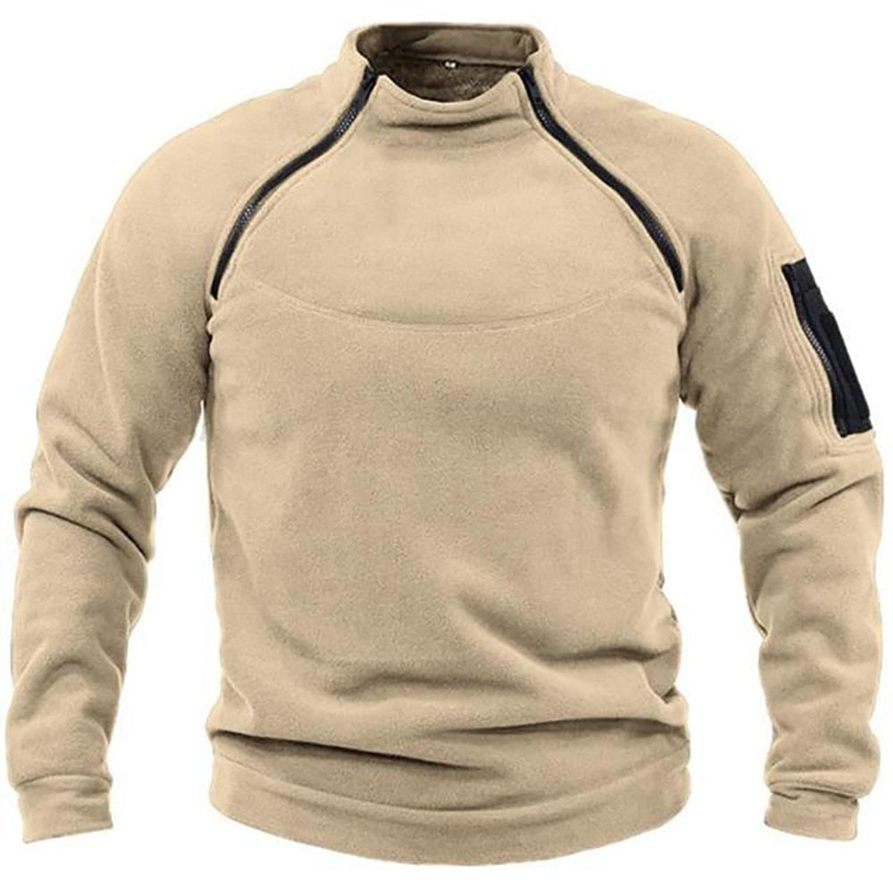 Fleecejacka - Varm - Fickor - Taktisk fleece - Fleece med dragkedja för män-Eva Jonsson