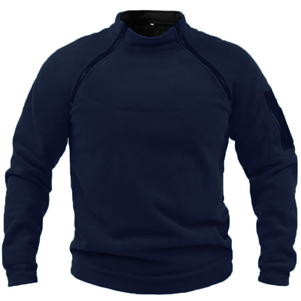 Fleecejacka - Varm - Fickor - Taktisk fleece - Fleece med dragkedja för män-Eva Jonsson