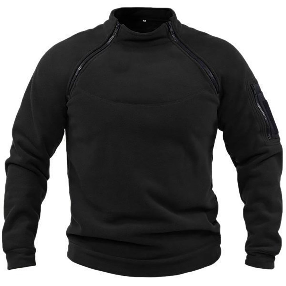 Fleecejacka - Varm - Fickor - Taktisk fleece - Fleece med dragkedja för män-Eva Jonsson
