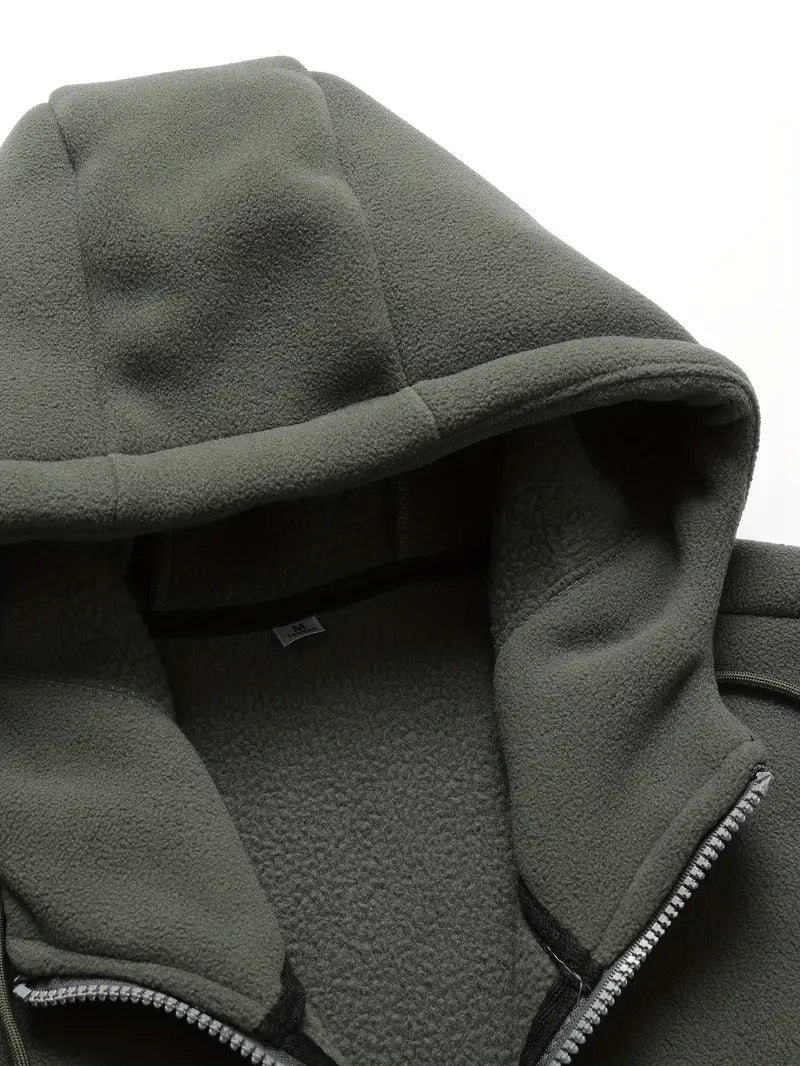 Fleecejacka - Varm - Huva - Fleece med dragkedja - Herrkläder-Eva Jonsson
