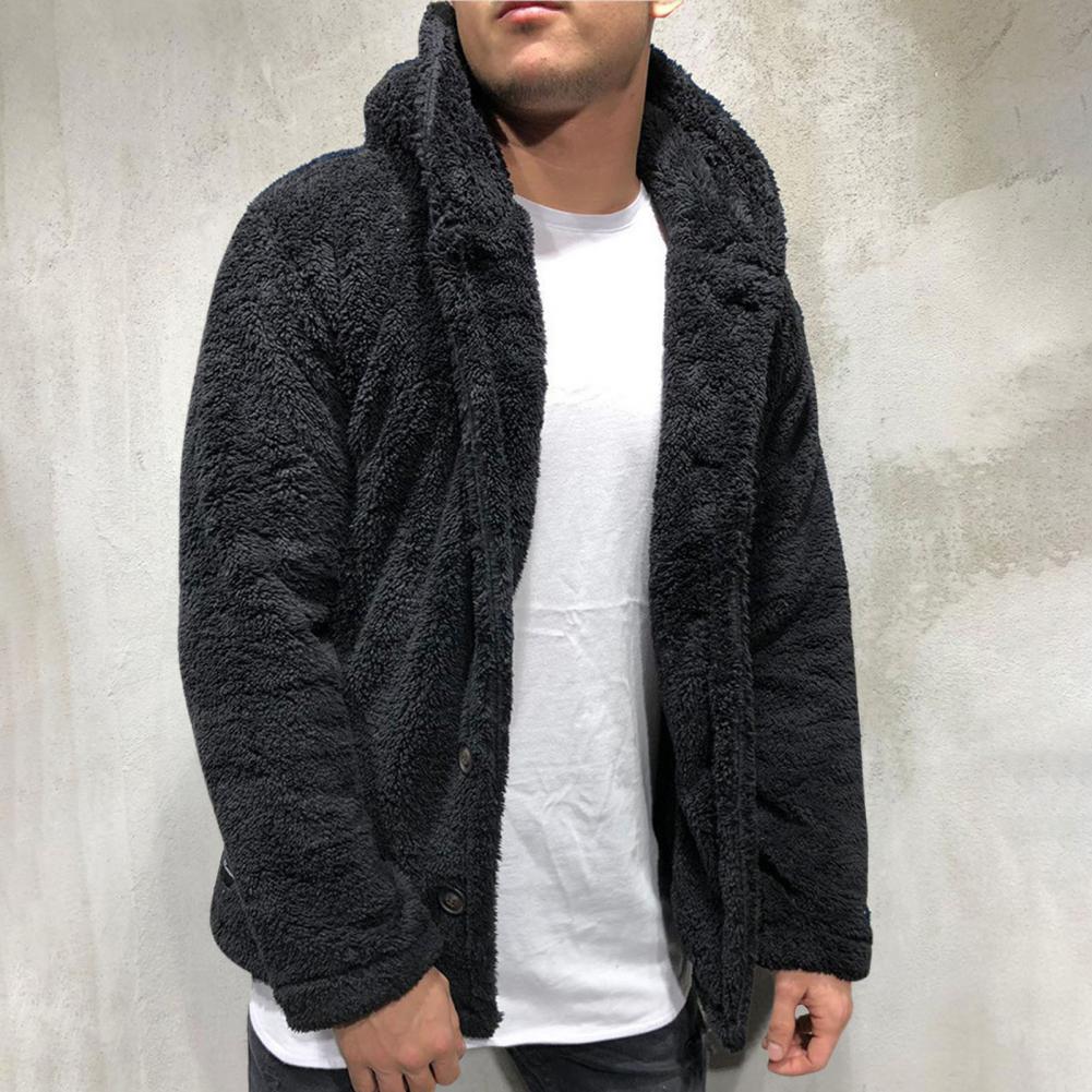 Fleecejacka - Varm - Huva - Teddy Cardigan - Vinterkläder för män-Eva Jonsson