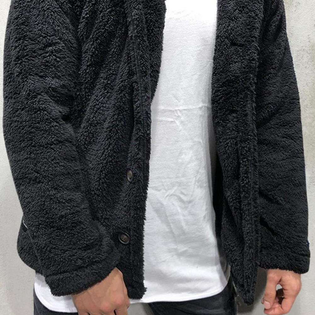 Fleecejacka - Varm - Huva - Teddy Cardigan - Vinterkläder för män-Eva Jonsson