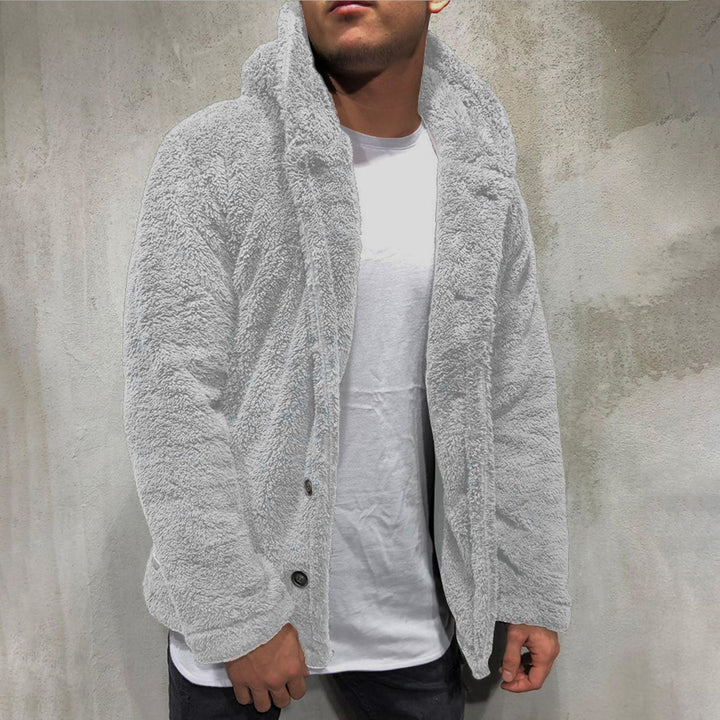 Fleecejacka - Varm - Huva - Teddy Cardigan - Vinterkläder för män-Eva Jonsson