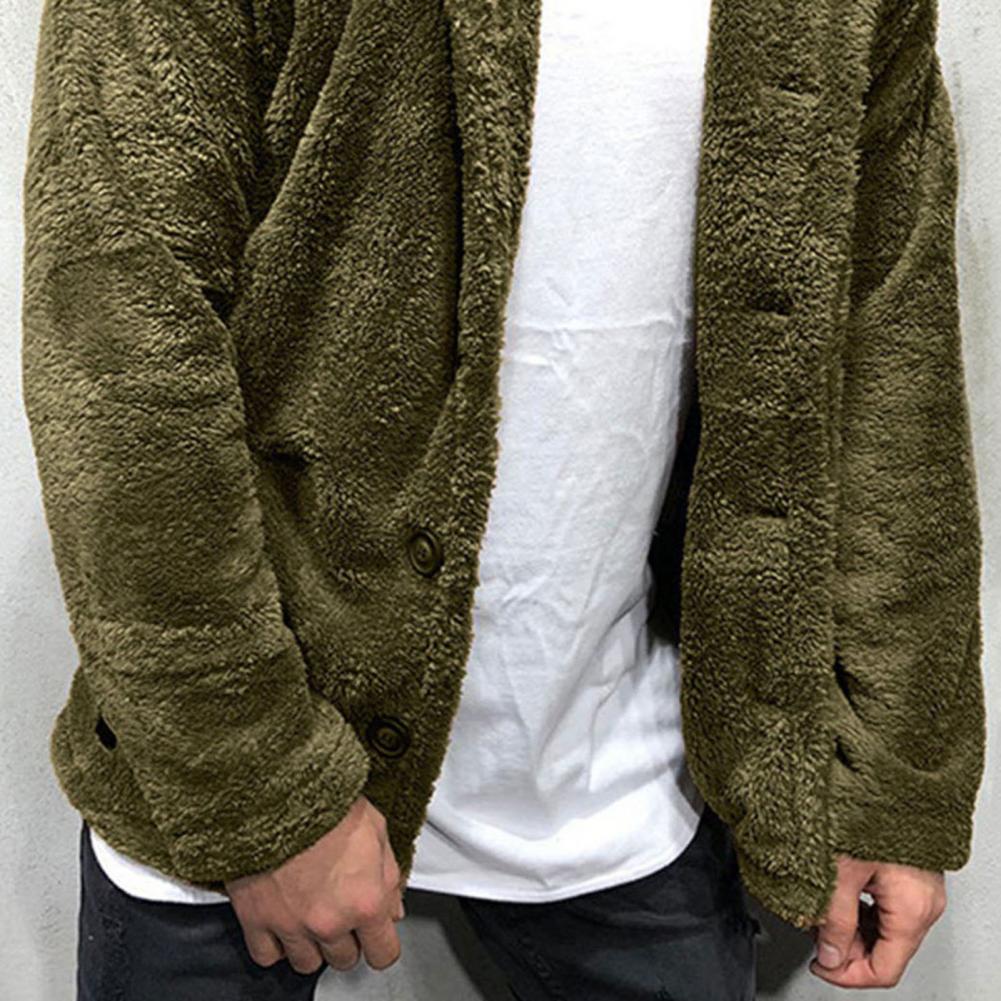 Fleecejacka - Varm - Huva - Teddy Cardigan - Vinterkläder för män-Eva Jonsson