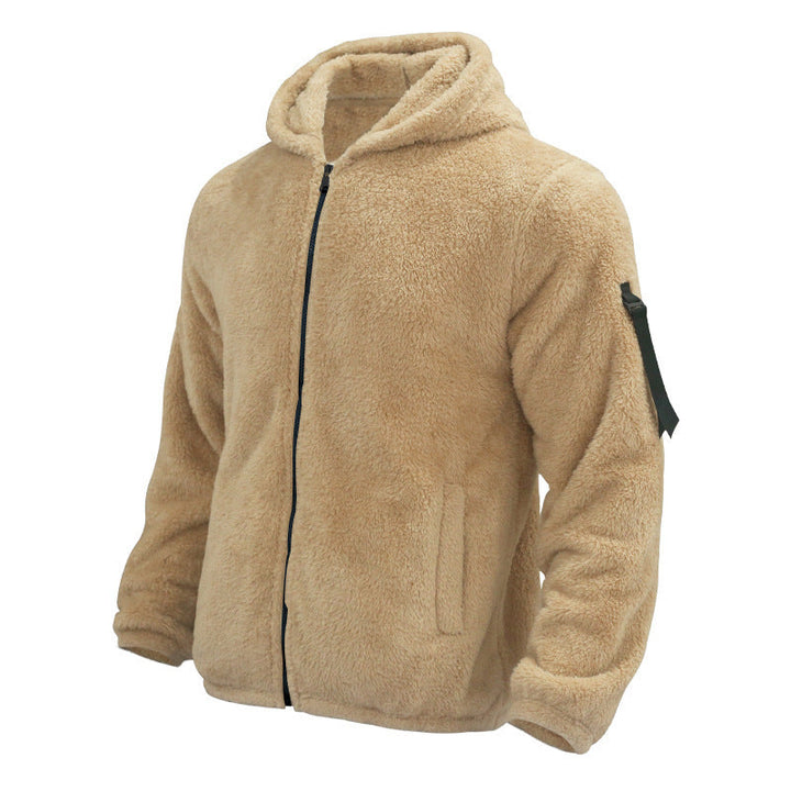 Fleecejacka - Varm - Huva - Teddyfleece - Fleece med dragkedja för män-Eva Jonsson