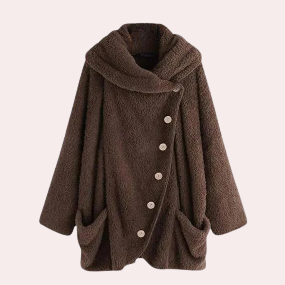 Fleecejacka - Varm Loose Fit Oversized vinterjacka för kvinnor-Eva Jonsson