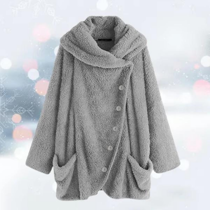 Fleecejacka - Varm Loose Fit Oversized vinterjacka för kvinnor-Eva Jonsson