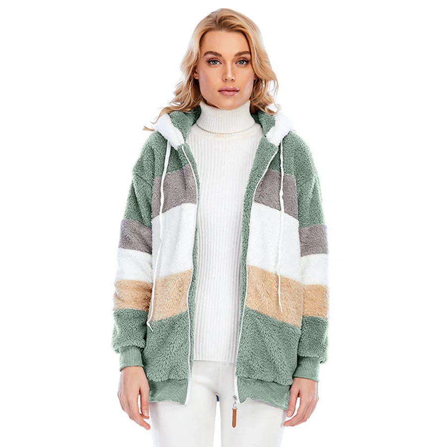 Fleecejacka | Zip-Up | Hooded | Hoodiejacka | Vinterjacka för kvinnor-Eva Jonsson