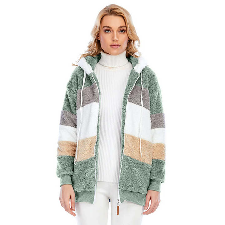 Fleecejacka | Zip-Up | Hooded | Hoodiejacka | Vinterjacka för kvinnor-Eva Jonsson