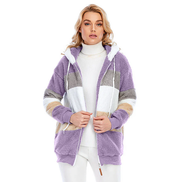 Fleecejacka | Zip-Up | Hooded | Hoodiejacka | Vinterjacka för kvinnor-Eva Jonsson
