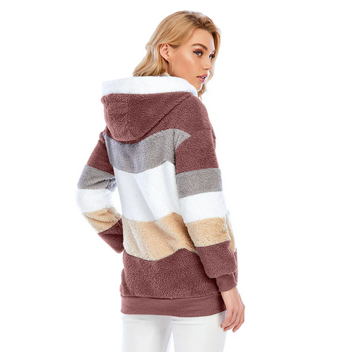 Fleecejacka | Zip-Up | Hooded | Hoodiejacka | Vinterjacka för kvinnor-Eva Jonsson
