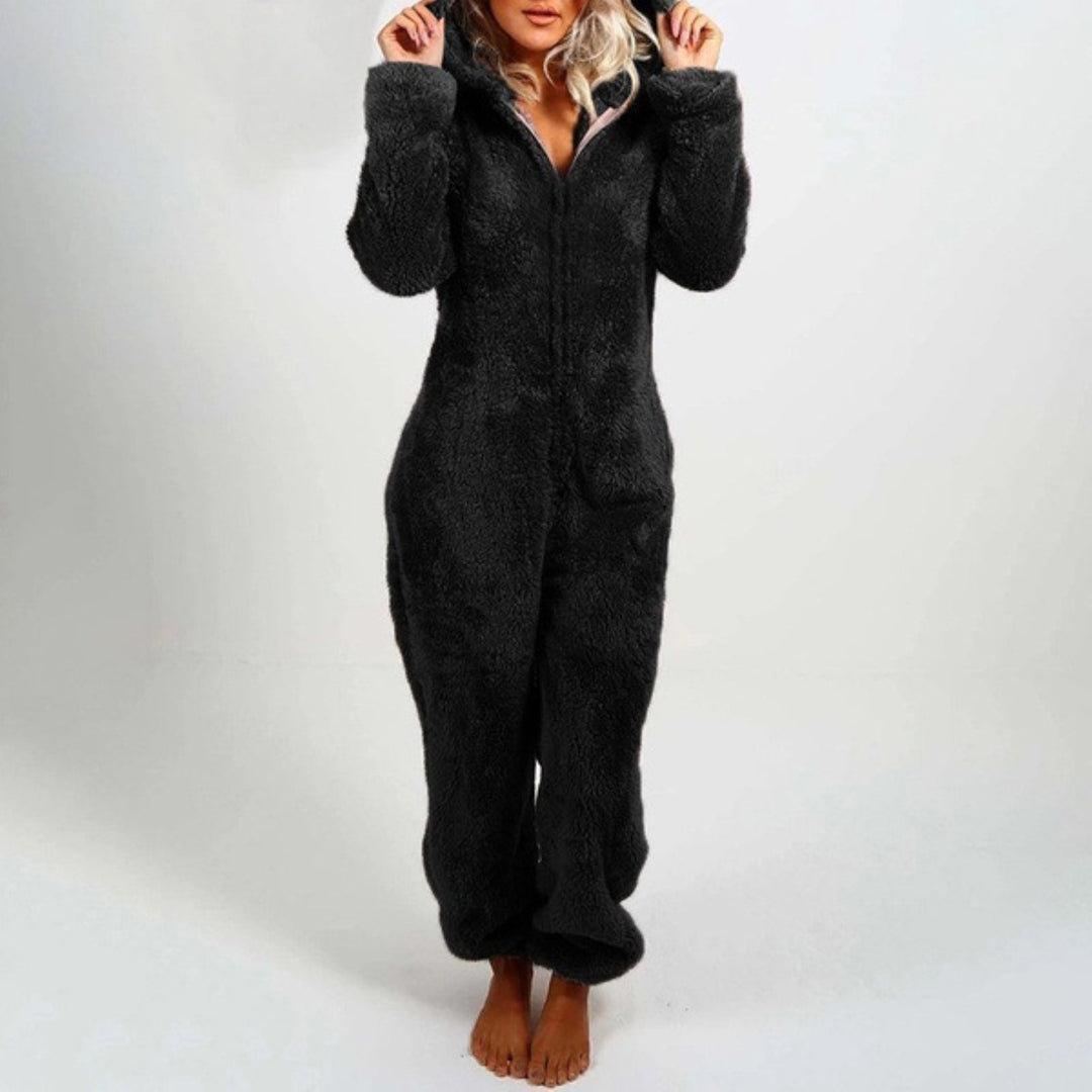 Fleeceoverall | Långärmad | Hooded | Fleeceoverall | Loungewear för kvinnor-Eva Jonsson