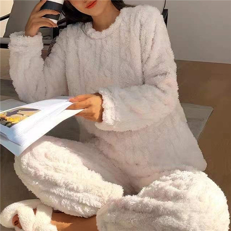 Fleecepyjamas | Långärmad | Varm | Fluffig pyjamas | Loungewear för kvinnor-Eva Jonsson