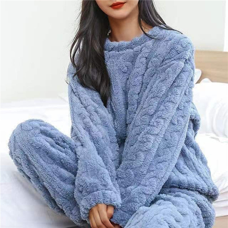 Fleecepyjamas | Långärmad | Varm | Fluffig pyjamas | Loungewear för kvinnor-Eva Jonsson