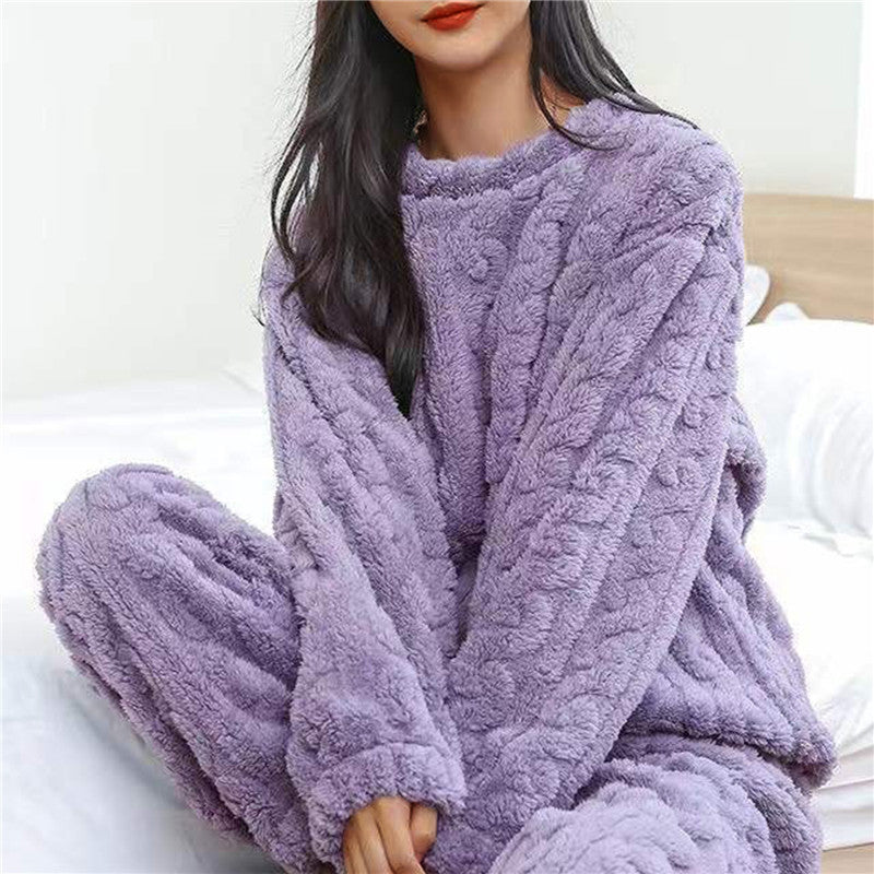 Fleecepyjamas | Långärmad | Varm | Fluffig pyjamas | Loungewear för kvinnor-Eva Jonsson