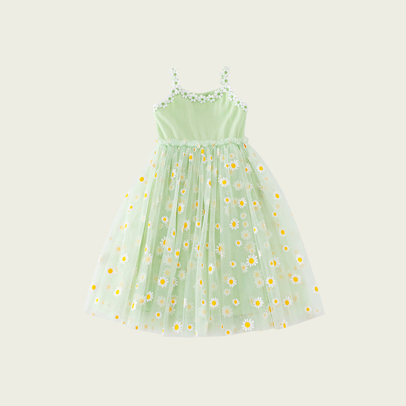 Flicka blommönster tylldress Mirla-Eva Jonsson