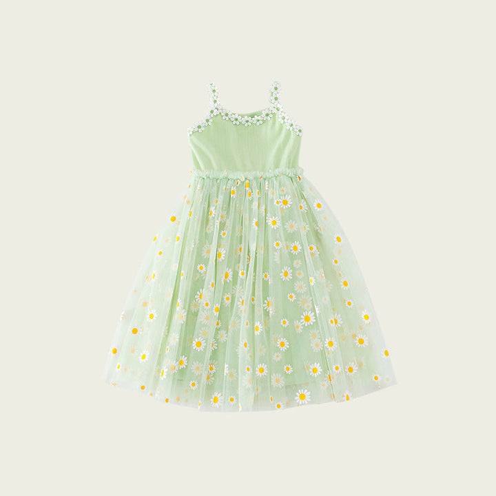 Flicka blommönster tylldress Mirla-Eva Jonsson