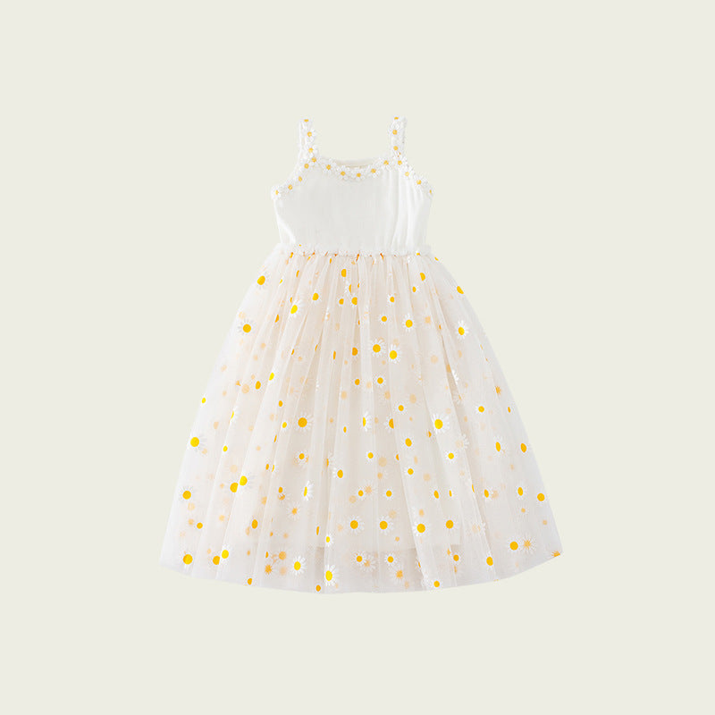 Flicka blommönster tylldress Mirla-Eva Jonsson
