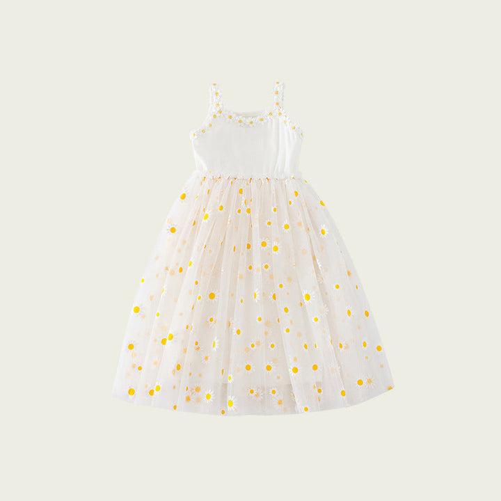 Flicka blommönster tylldress Mirla-Eva Jonsson