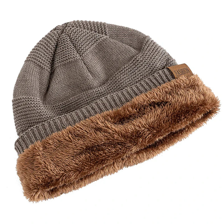 Floppy Beanie - Varm pälsfodrad slouchmössa för herrar för vintern-Eva Jonsson