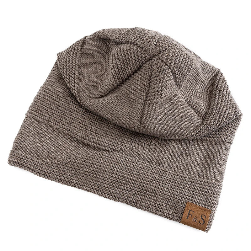 Floppy Beanie - Varm pälsfodrad slouchmössa för herrar för vintern-Eva Jonsson