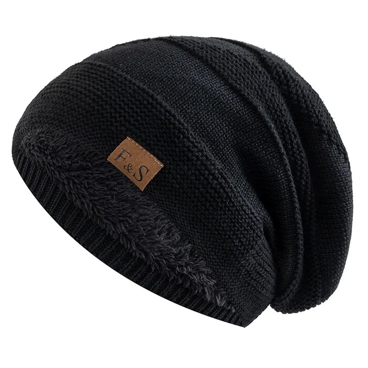 Floppy Beanie - Varm pälsfodrad slouchmössa för herrar för vintern-Eva Jonsson
