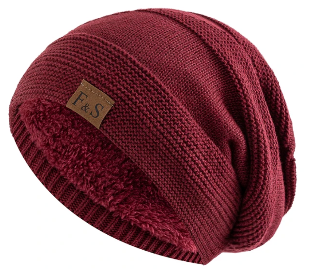 Floppy Beanie - Varm pälsfodrad slouchmössa för herrar för vintern-Eva Jonsson