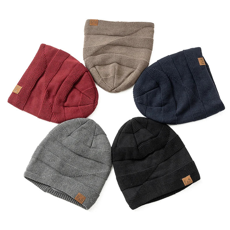 Floppy Beanie - Varm pälsfodrad slouchmössa för herrar för vintern-Eva Jonsson