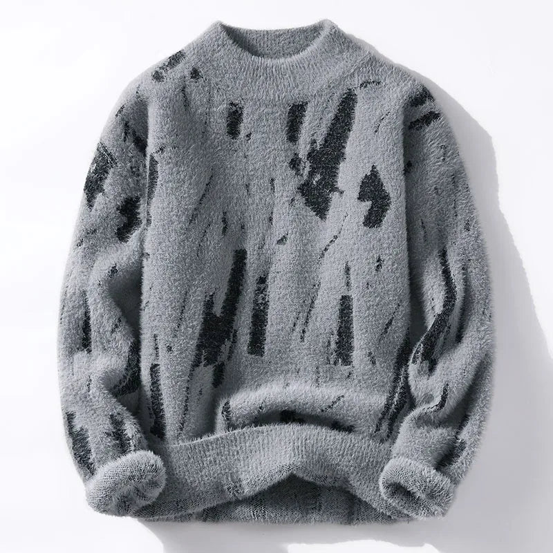 Fluffig tröja - Stickad - Löst sittande Chunky Pullover Sweater - Stickade för kvinnor-Eva Jonsson