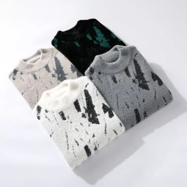 Fluffig tröja - Stickad - Löst sittande Chunky Pullover Sweater - Stickade för kvinnor-Eva Jonsson