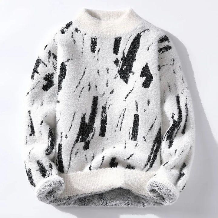 Fluffig tröja - Stickad - Löst sittande Chunky Pullover Sweater - Stickade för kvinnor-Eva Jonsson