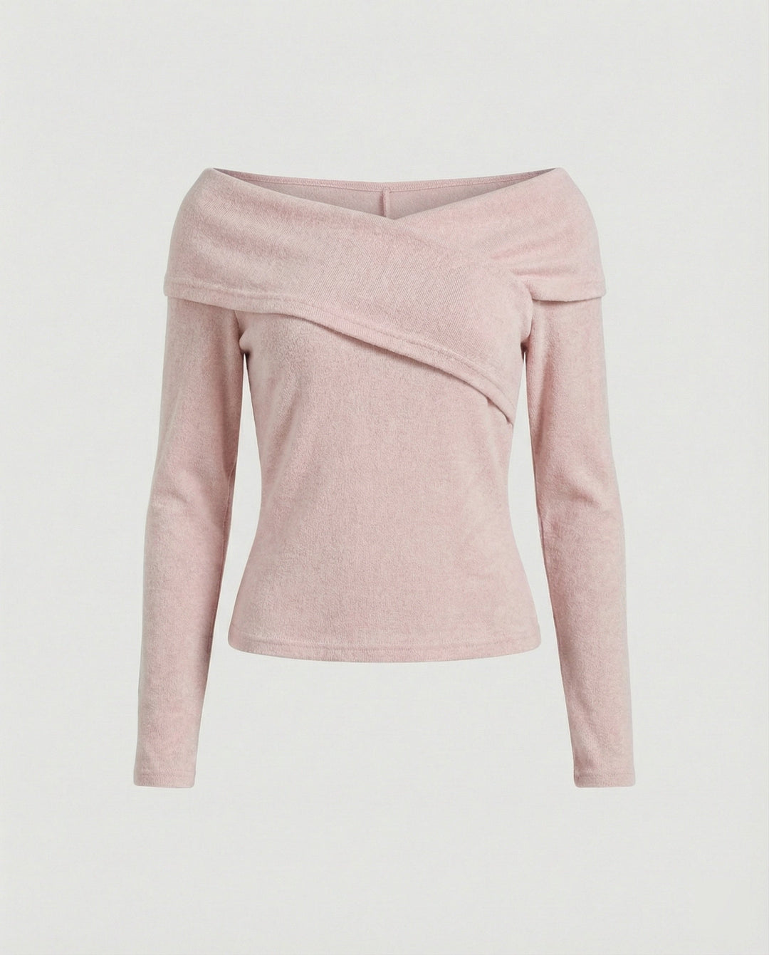 Franskt V-ringad Långärmad T-shirt Dam Slim Fit Stretch Topp-Eva Jonsson