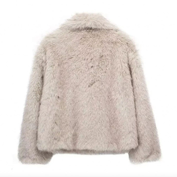 Fuskpälsjacka - Snygg - Kort - Fluffig pälsjacka - Vinterjacka för dam-Eva Jonsson