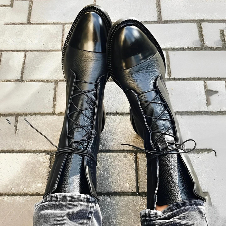 Gabour stövlar med snörning | Stövlar med låg häl för kvinnor-Eva Jonsson