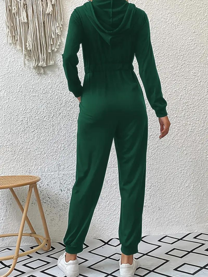 Giana Jumpsuit med dragkedja | Långärmad jumpsuit för kvinnor-Eva Jonsson