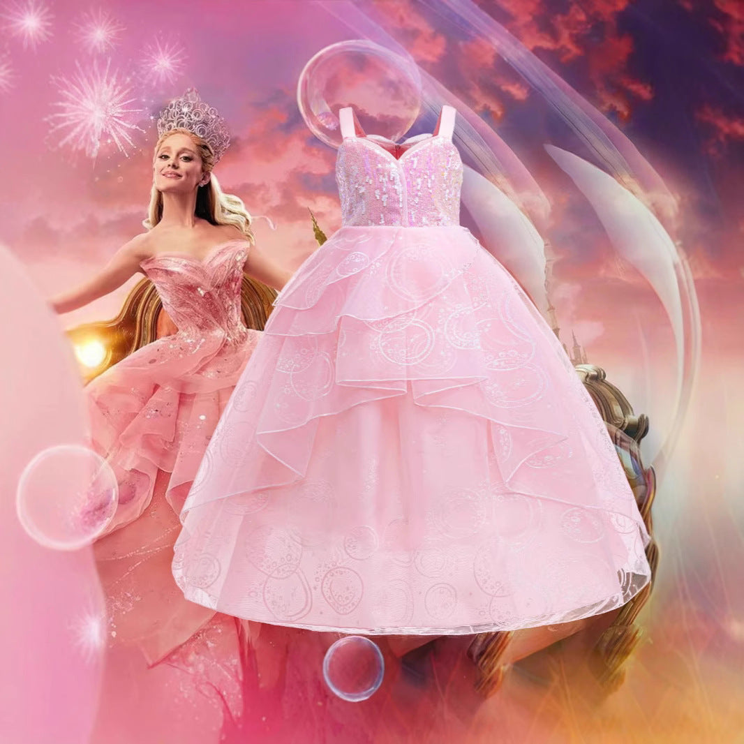 Glinda Cosplay Klänning – Rosa Prinsessbal Klänning för Flickor (Bröllop, Scen) Mirla-Eva Jonsson
