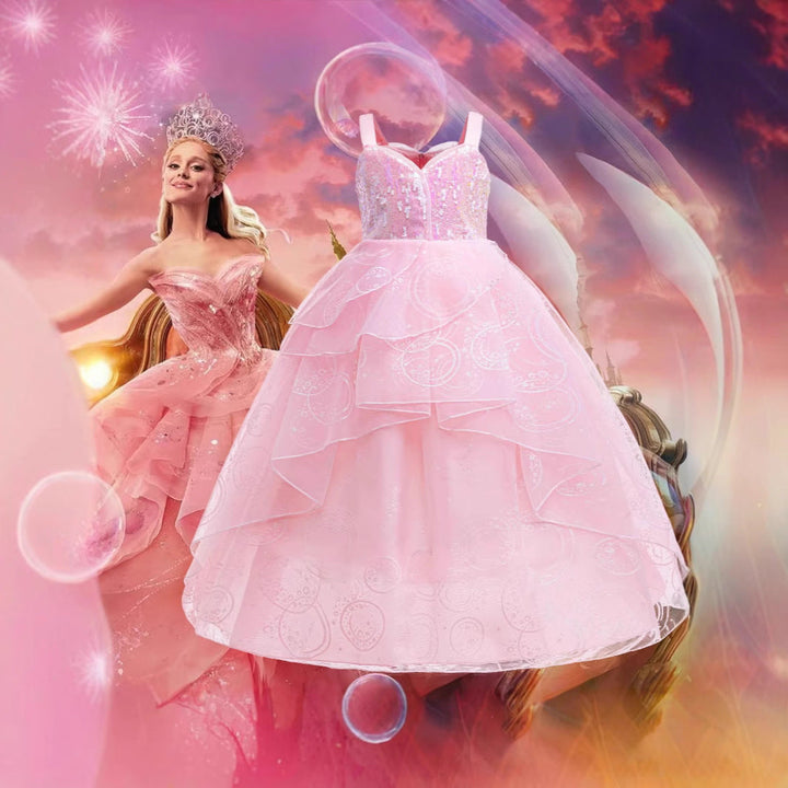 Glinda Cosplay Klänning – Rosa Prinsessbal Klänning för Flickor (Bröllop, Scen) Mirla-Eva Jonsson