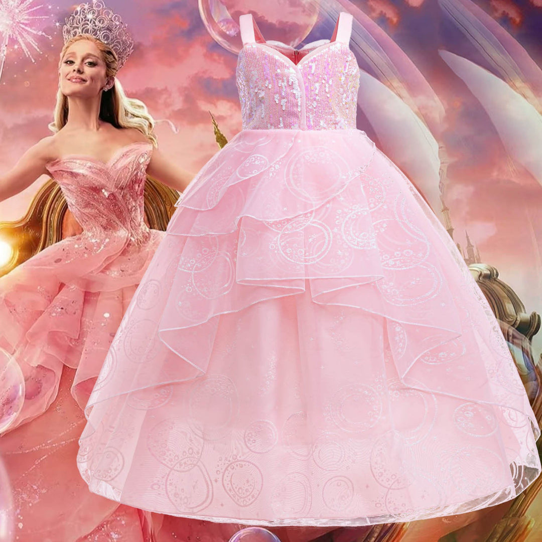 Glinda Cosplay Klänning – Rosa Prinsessbal Klänning för Flickor (Bröllop, Scen) Mirla-Eva Jonsson
