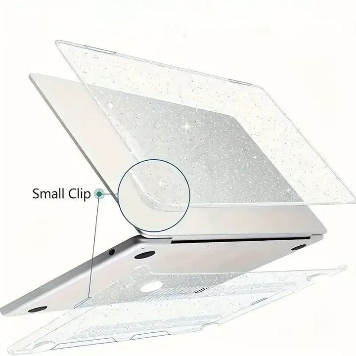 Glitterfodral för laptop | Laptopskydd i transparent hårdplast-Eva Jonsson