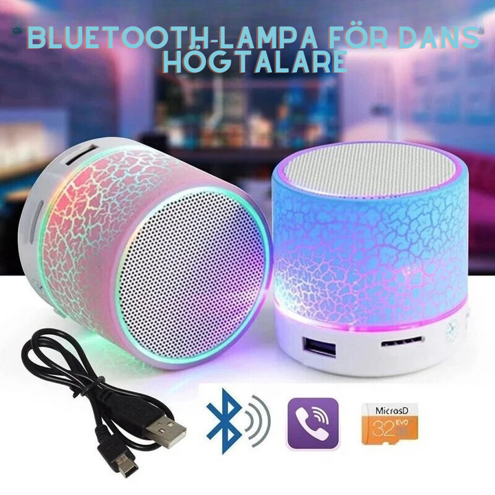 GlowWave Bluetooth-högtalare | Bärbar trådlös mini-högtalare med LED-ljus-Eva Jonsson