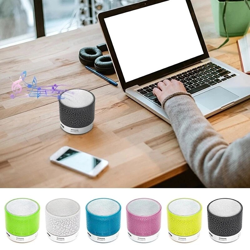 GlowWave Bluetooth-högtalare | Bärbar trådlös mini-högtalare med LED-ljus-Eva Jonsson