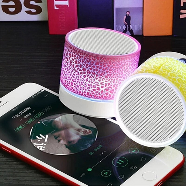 GlowWave Bluetooth-högtalare | Bärbar trådlös mini-högtalare med LED-ljus-Eva Jonsson